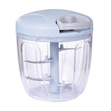Pull String Hand Chopper Manual Food Processor To Slice Blue900ml Uk Stock