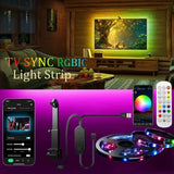 Smart LED Strip Lights RGBIC Ambient TV Backlight Camera Music Sync for 55-75"