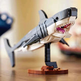 2024 New 21350 Jaws Diorama Boat Shark Pirate Ship Building Blocks Fishing Boat