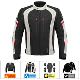 Mens Motorcycle Racing Suit Motorbike Riding Waterproof Armoured Textile Jacket