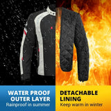 Mens Motorcycle Racing Suit Motorbike Riding Waterproof Armoured Textile Jacket