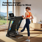 MERACH T12 Foldable Treadmill with Auto Incline 15%, 0.8-12 km/H Walking Pad App