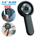 500X Digital Microscope 1080P 2.0" Screen Video Pocket Loupe Magnifying Glass UK