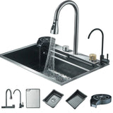 Large Super Deep Single Bowl Square Stainless Steel Kitchen Sink Undermount