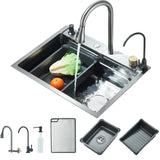 Large Super Deep Single Bowl Square Stainless Steel Kitchen Sink Undermount