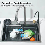 Large Super Deep Single Bowl Square Stainless Steel Kitchen Sink Undermount