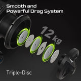 KastKing Zephyr Light Weight Spinning Fishing Reel 7+1Ball Bearings 10 kg Drag C