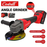 For Milwaukee 125mm Brushless Angle Grinder 3 Gears Variable Speed 18V Cordles