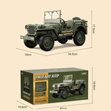 JJRC C8815 RC Willys 1941 Jeep 2.4G Military Truck 4WD RTR Off-Road RC Car Jeep