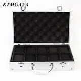 Aluminium Watch Box Watch Display Storage Case Lockable Portable