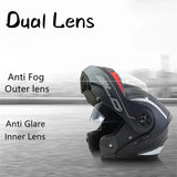 Flip up Motorcycle Helmet Double Lens Full Face Helmet High Quality UK Stock