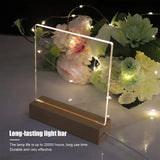 Wooden LED Light Display Base USB Stand Crystal Acrylic Plate Resin Art Decor