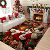 Santa Claus Christmas Rug Large Area Carpet for Living Room Bedroom Home UK