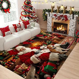 Santa Claus Christmas Rug Large Area Carpet for Living Room Bedroom Home UK