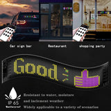 LED Matrix Car Sign 5V USB App Control Scrolling Pixel Panel Programmable IP65