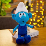 NEW 40cm Cute Smurf Plush Toy – Kawaii Cartoon Doll for Kids Birthday Gift UK