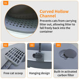 Large Self Cleaning Cat Litter Tray Automatic UV Sterilization Cat Potty Box Pan