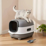 Large Self Cleaning Cat Litter Tray Automatic UV Sterilization Cat Potty Box Pan