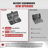 66 in 1 Magnetic Screwdriver Set DIY Ratchet Screwdriver Multi Bit Drive Set