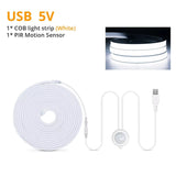 Smart PIR Motion Sensor COB LED Strip | Waterproof Neon Light for Home