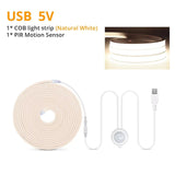 Smart PIR Motion Sensor COB LED Strip | Waterproof Neon Light for Home