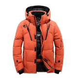 Mens Winter Quilted Warm Coat Duck Down Jacket Padded Bubble Puffer Hooded Parka