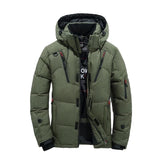 Mens Winter Quilted Warm Coat Duck Down Jacket Padded Bubble Puffer Hooded Parka