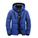 Mens Winter Quilted Warm Coat Duck Down Jacket Padded Bubble Puffer Hooded Parka