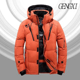 Mens Winter Quilted Warm Coat Duck Down Jacket Padded Bubble Puffer Hooded Parka