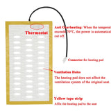 Universal Built-In Car Seat Heater Kit Fit 2 Seats 12V Alloy Wire Heating Pads 3