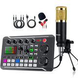 Microphone Set Home Studio Recording Kit Podcast Music Mixer Equipment Condenser