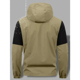 Mens Waterproof Windbreaker Rain Jacket Hooded Soft Shell Outdoor Green Coat