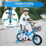 12 Inch Kids Bike for 2-10 Years Old Children Girls Bicycle Cycling Stabiliser