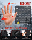 Rechargeable 6000mAh Battery Electric Heated Gloves Motorcycle Waterproof