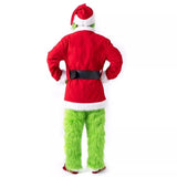 The Grinch Costume Mask Cosplay Adult Christmas Santa Suit Fancy Dress Outfit UK