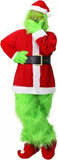 The Grinch Costume Mask Cosplay Adult Christmas Santa Suit Fancy Dress Outfit UK