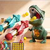 For Dinosaur Shooting Game Toy T-Rex Soft Bullet Gun Set for Kids Boys Gift