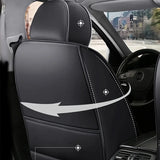 Black Full Covers Deluxe Universal Protector PU Leather Seat Covers UK