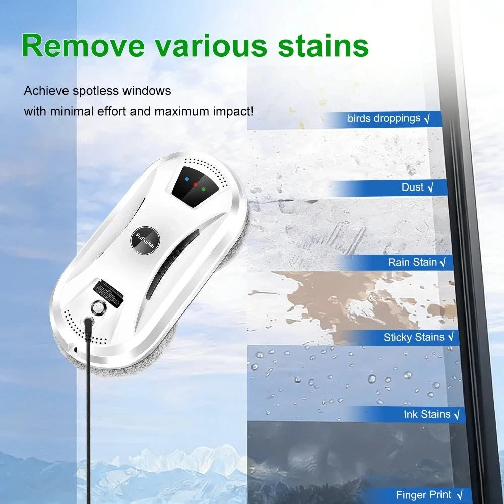 Intelligent Window Cleaning Robot Vacuum Cleaner Electric Glass Wiper Remote