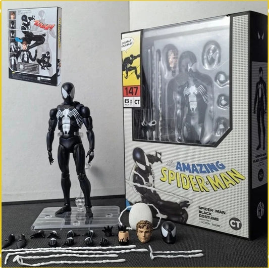 MAFex147 COMIC The Amazing Spider-Man Black Venom Suit Action Figure CT Ver 6 inches