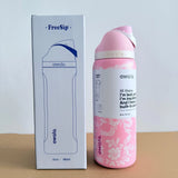 Owala Freesip Water Bottle Stainless Steel 24oz 32oz Multicolor Blue Bow Bottle