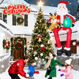 9.5Ft Christmas Inflatable Outdoor Decoration Giant Sitting Santa Claus Christma