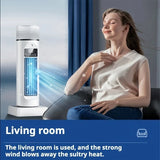 Tower Fan Air Cooling Bladeless Fan 6 Speeds Timer Remote Control