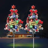 Upgraded Solar Christmas Tree Garden Stake Lights - Solar-Powered Outdoor