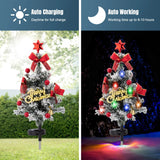 Upgraded Solar Christmas Tree Garden Stake Lights - Solar-Powered Outdoor