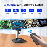 7" IPS Screen Digital Microscope 5MP 1200X Photo & Video Microscope 8 LED Lights