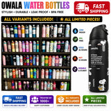 Owala Freesip Water Bottle Stainless Steel 24oz 32oz Multicolor Blue Bow Bottle