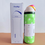 Owala Freesip Water Bottle Stainless Steel 24oz 32oz Multicolor Blue Bow Bottle
