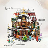 New 2506PCS Christmas Coffee Shop Modular Building Blocks Holiday Village House
