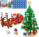 24 Grids Xmas Advent Calendar 2025 Christmas Tree Building Blocks Xmas Blind Box